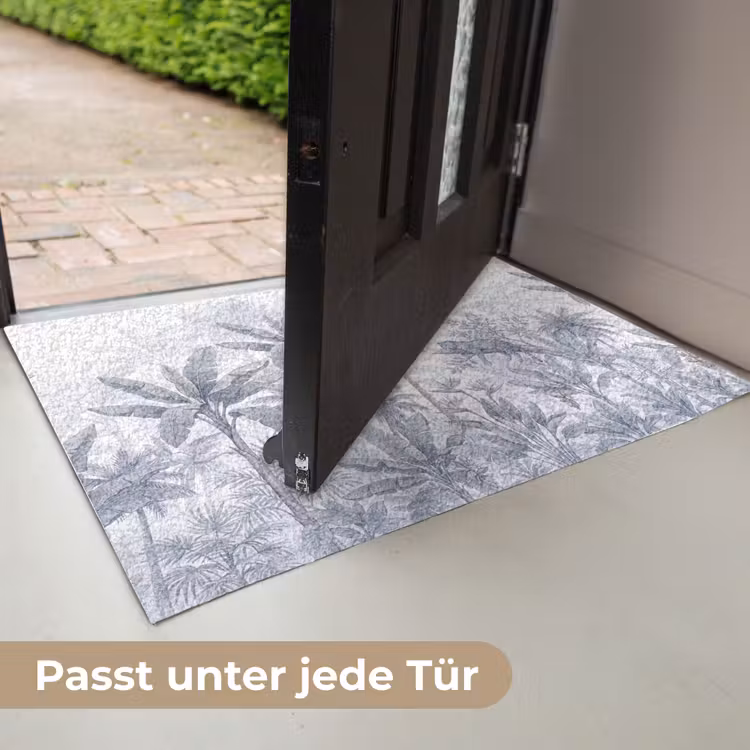 Kat - Tropisch bos - Modern - Grijs Deurmat klein -USP_DE