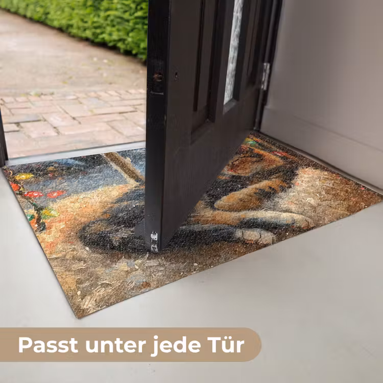 Kat - Kerst - Winter - Dier Deurmat klein -USP_DE