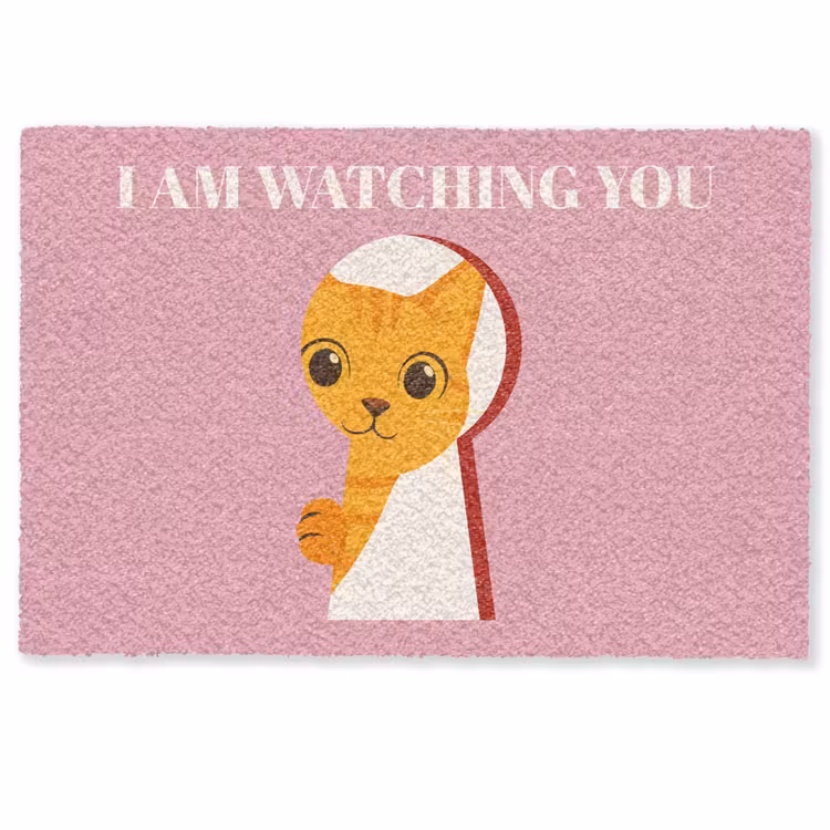 Cat - Quote - Pink Deurmat klein -zkaufland3d