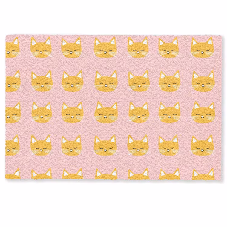 Katten - Patroon - Roze Deurmat klein 898 -zkaufland3d