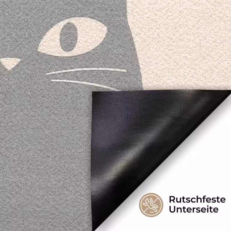 Katten - Quote - Grijs - Beige Deurmat klein -antislip_DE