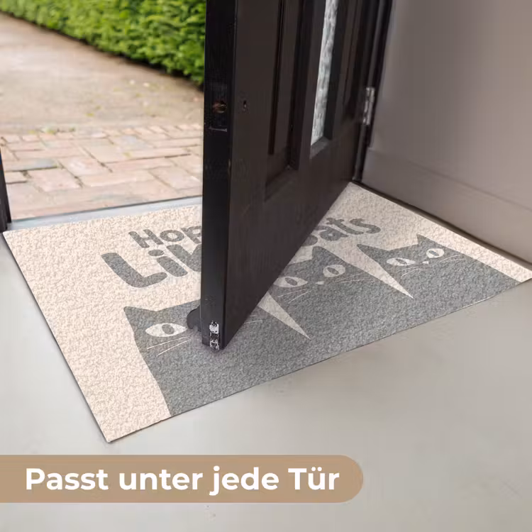 Katten - Quote - Grijs - Beige Deurmat klein -USP_DE
