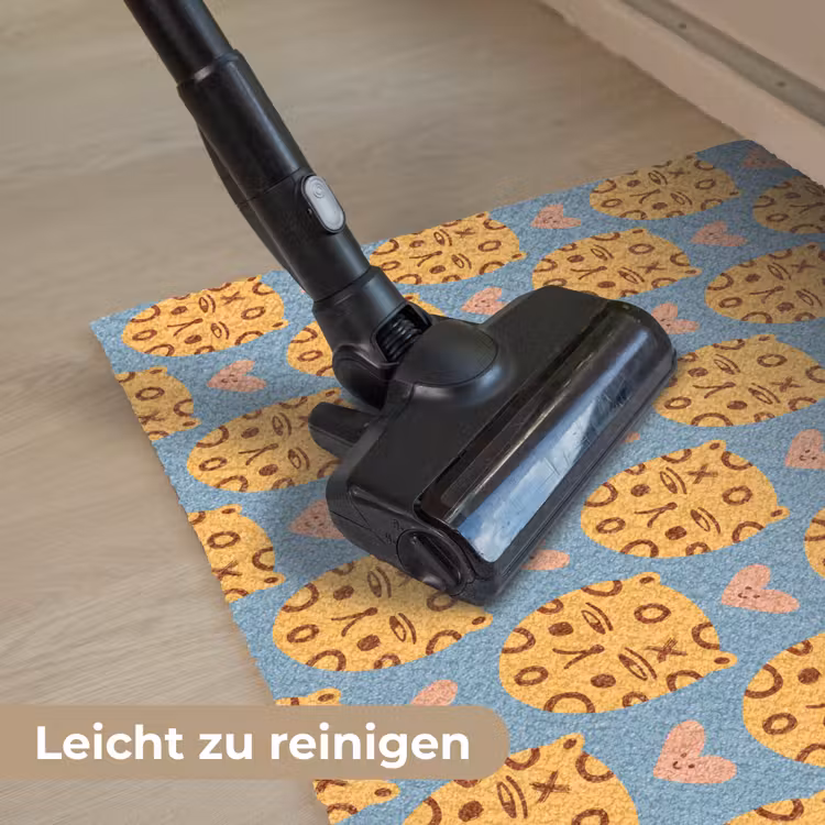 Kattenkoppen - Cirkels - Hartjes - Blauw Deurmat klein 898 -reinigen_DE