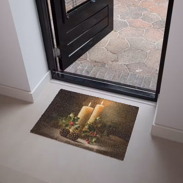 Kaarslicht - Kerst - Veelkleurig Deurmat klein -sfeer5