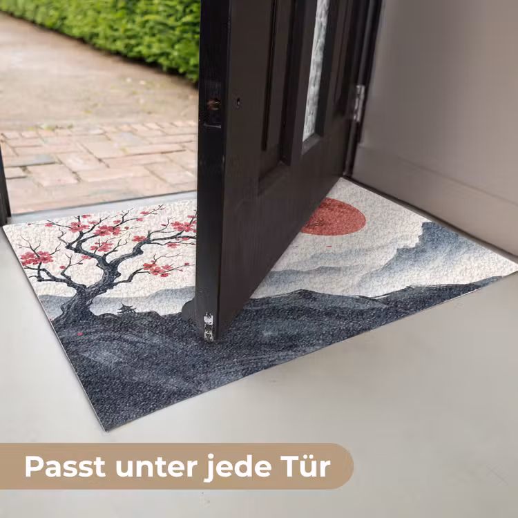 Kersenbloesem - Oosters - Rood Deurmat klein -USP_DE