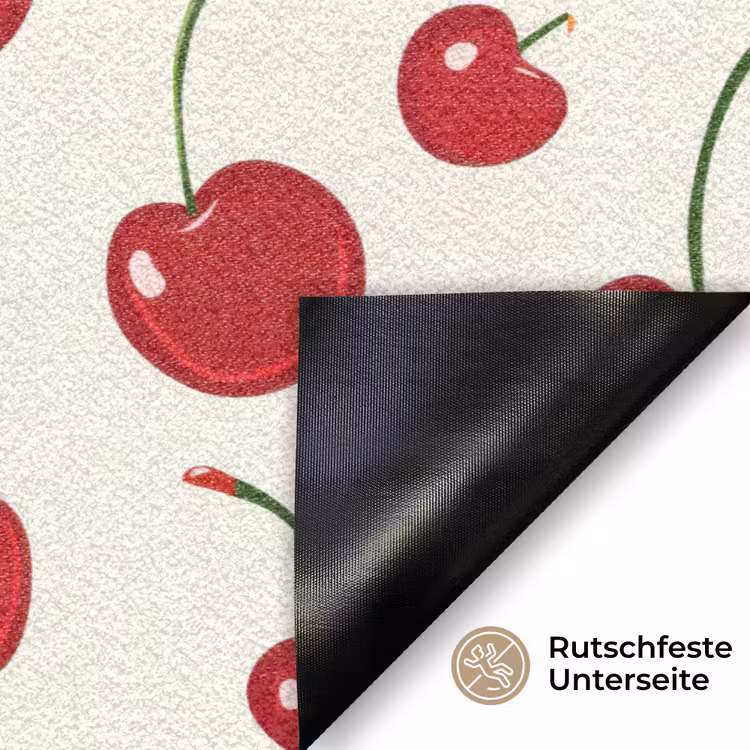 Kersen - Minimalistisch - Rood Deurmat klein 898 -antislip_DE
