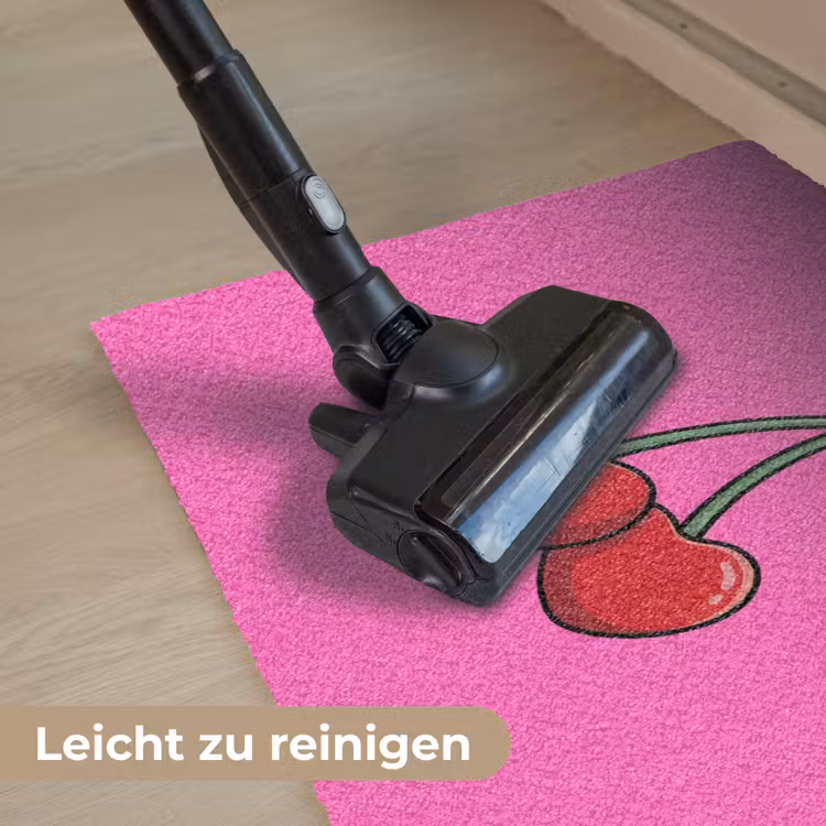 Kers - Roze - Fruit Deurmat klein -reinigen_DE