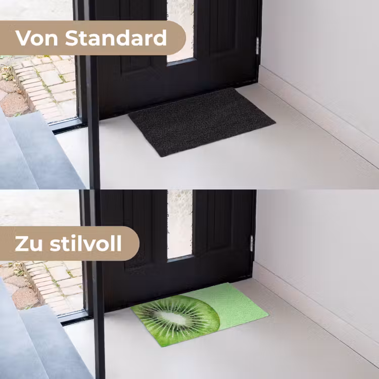Kiwi - Groen - Fris Deurmat klein -voor-na_DE