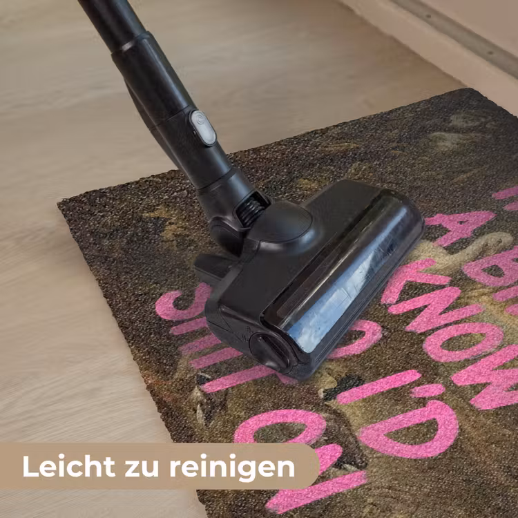 Klassiek - Humor - Roze Deurmat klein -reinigen_DE