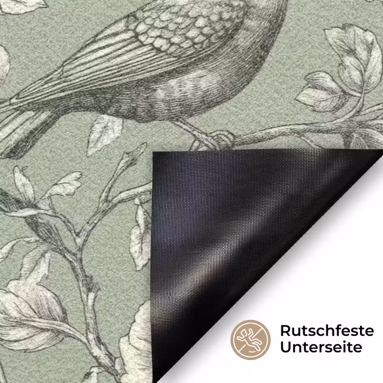 Klassiek - Botanisch - Groen Deurmat klein 898 -antislip_DE