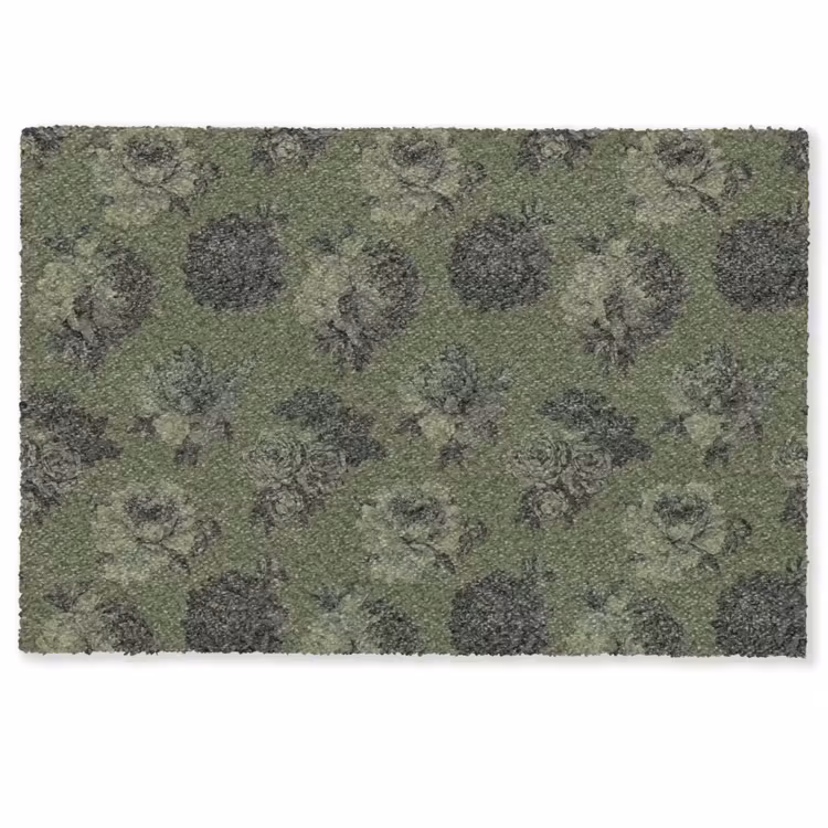 Klassiek - botanisch - olijfgroen - bloemen Deurmat klein 898 -zkaufland3d