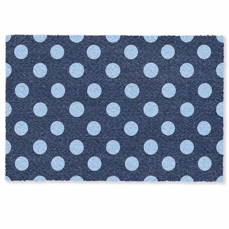 Klassiek - Dots - Blauw Deurmat klein 898 -zkaufland3d