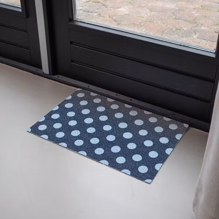 Klassiek - Dots - Blauw Deurmat klein 898 -sfeer2