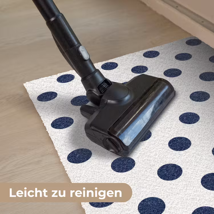 Klassiek - Stippen - Blauw Deurmat klein 898 -reinigen_DE