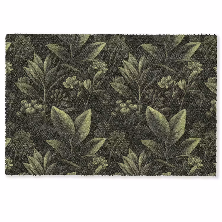 Klassiek - Donker - Botanisch - Planten Deurmat klein 898 -zkaufland3d