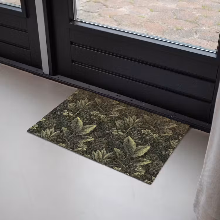 Klassiek - Donker - Botanisch - Planten Deurmat klein 898 -sfeer2
