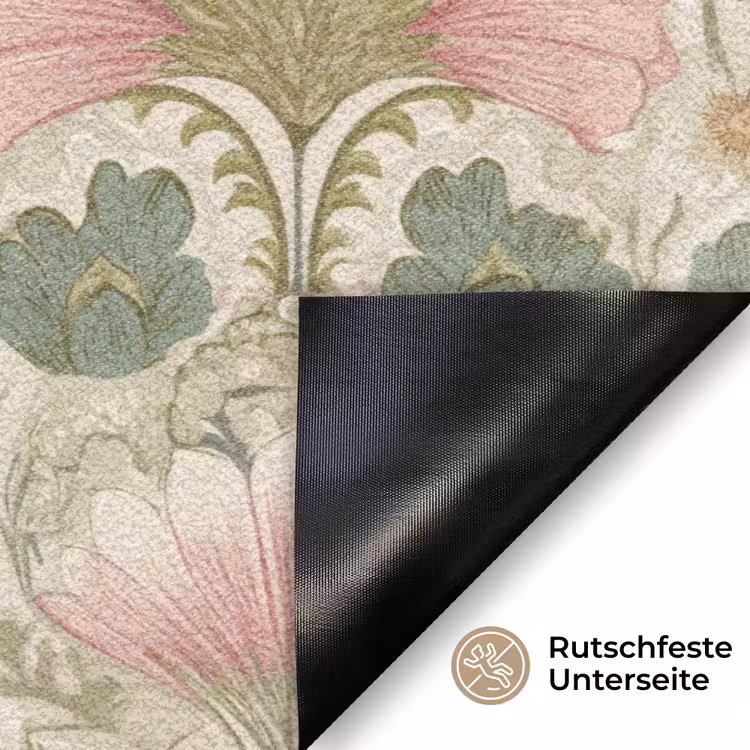 Klassiek - Patroon - Roze Deurmat klein 898 -antislip_DE
