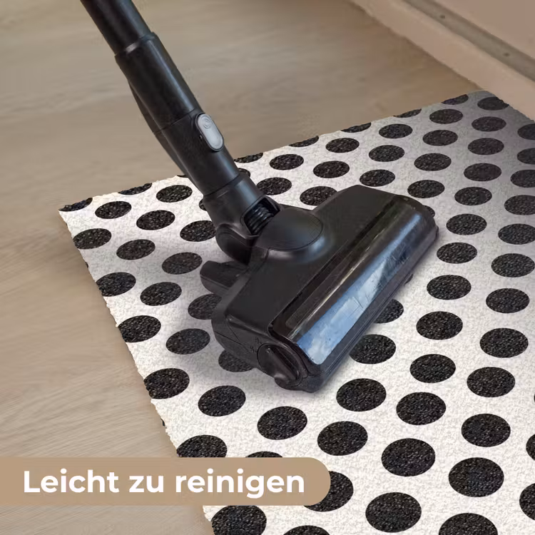 Klassiek - Stippen - Zwart Deurmat klein 898 -reinigen_DE
