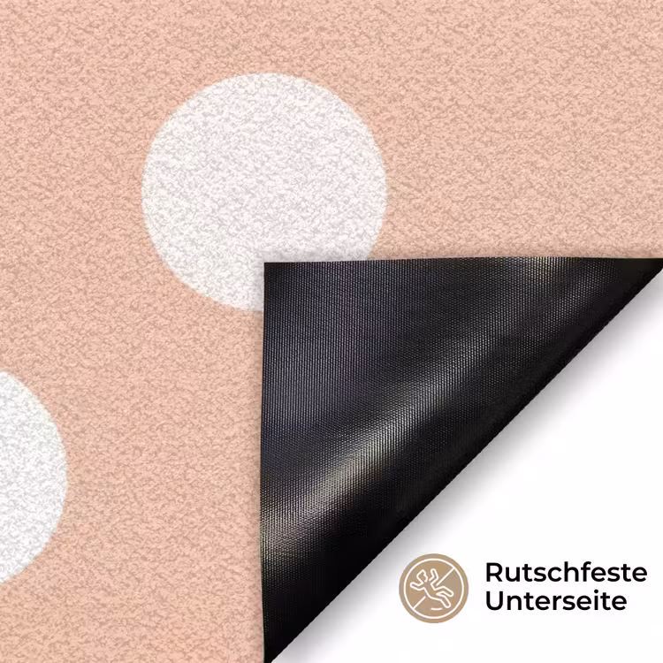 Klassiek - Polka - Perzik Deurmat klein 898 -antislip_DE