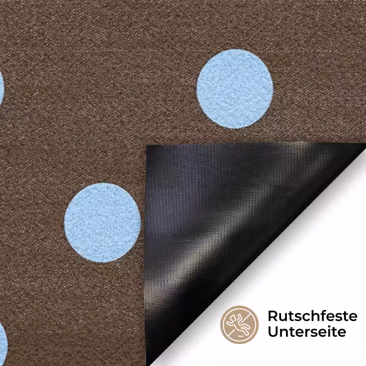 Klassiek - Stippen - Bruin Deurmat klein 898 -antislip_DE