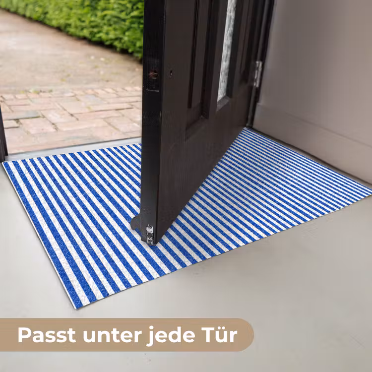 Klassiek - Strepen - Blauw Deurmat klein 898 -USP_DE