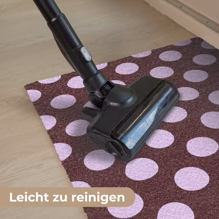 Klassiek - Stippen - Paars Deurmat klein 898 -reinigen_DE