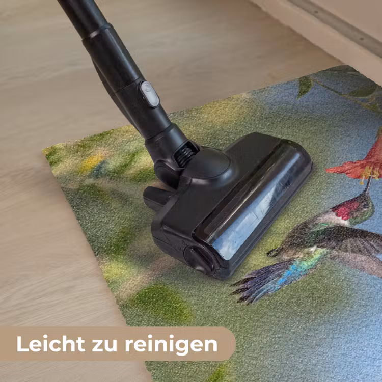 Kolibrie - Bloem - Natuur - Groen Deurmat klein -reinigen_DE