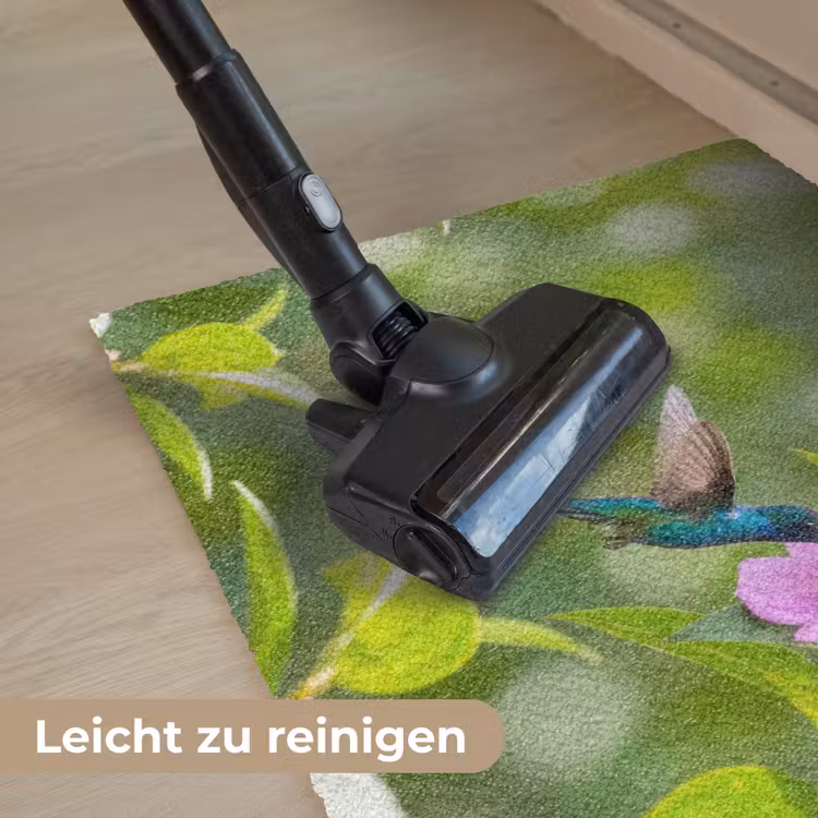 Kolibrie - Bloem - Natuur - Groen Deurmat klein -reinigen_DE