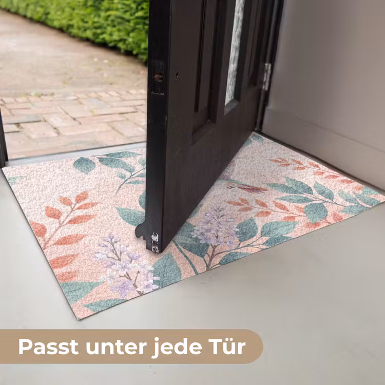 Kolibrie - Vliegen - Natuur - Illustratie - Kleurrijk Deurmat klein -USP_DE