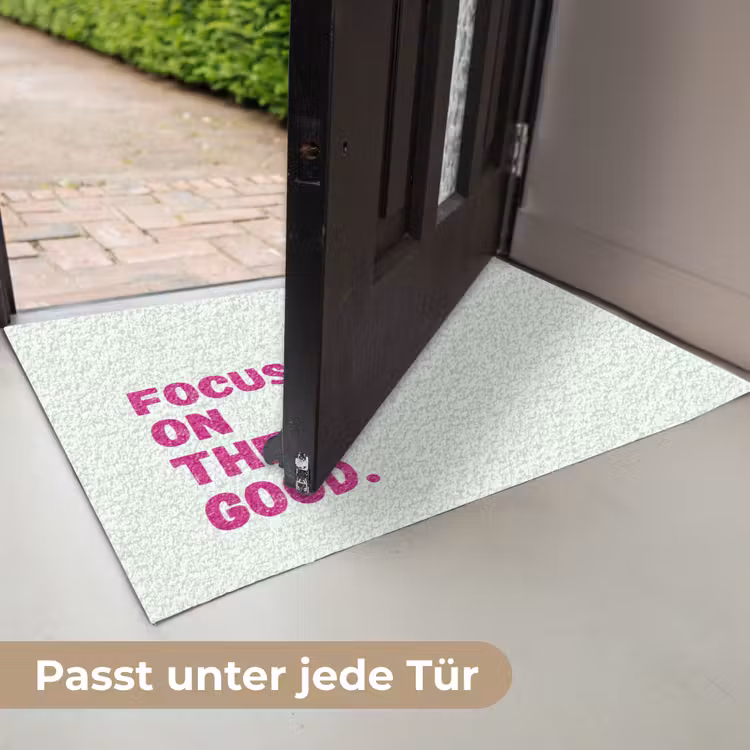 Focus on the good - Beige - Roze Deurmat klein -USP_DE