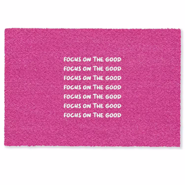 Focus on the good - Roze - wit Deurmat klein -zkaufland3d