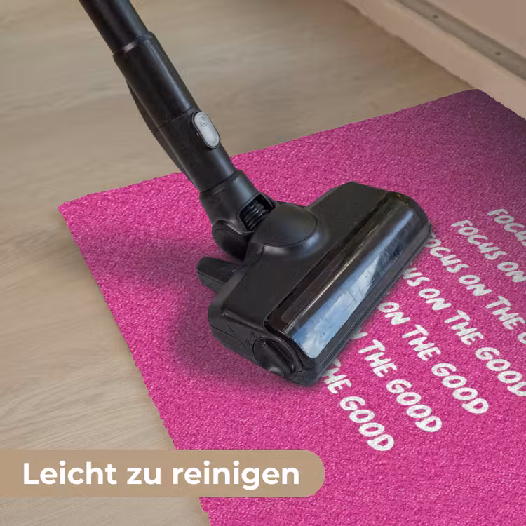 Focus on the good - Roze - wit Deurmat klein -reinigen_DE