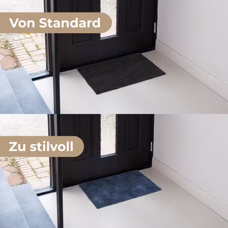 Koraal - Takken - Patroon - Nachtblauw Deurmat klein 898 -voor-na_DE