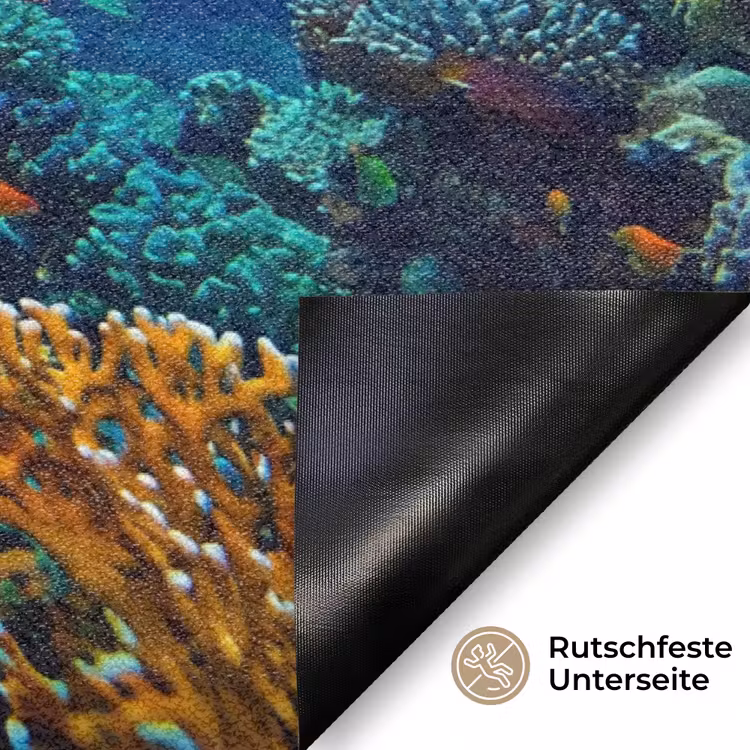 Koraal - Vissen - Oceaan - Natuur - Kleurrijk Deurmat klein -antislip_DE