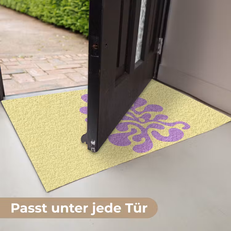Koraal - Cirkel - Abstract - Geel Deurmat klein -USP_DE
