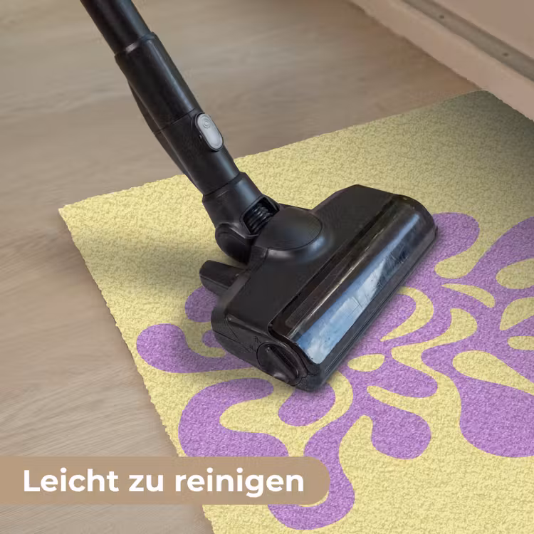 Koraal - Cirkel - Abstract - Geel Deurmat klein -reinigen_DE
