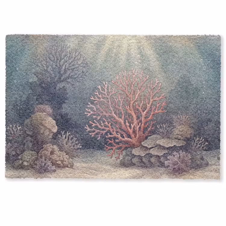 Koraal - Onderwater - Natuur - Roze Deurmat klein -zkaufland3d