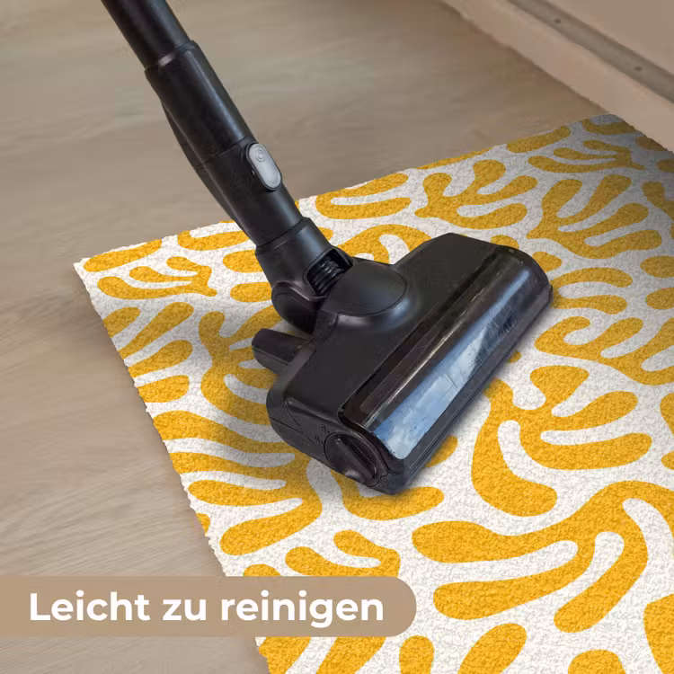 Koraal - Wit - Geel - Patroon - Zomer Deurmat klein -reinigen_DE