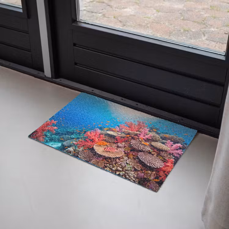 Koraalrif - Vissen - Onderwater - Tropisch - Rood Deurmat klein -sfeer2