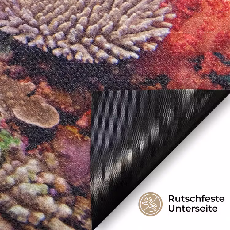 Koraalrif - Vissen - Onderwater - Tropisch - Rood Deurmat klein -antislip_DE