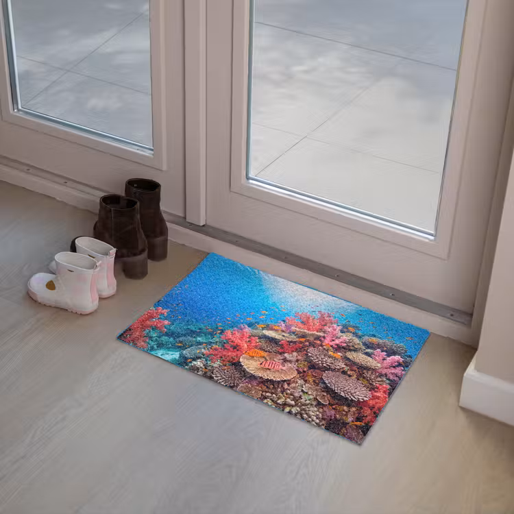 Koraalrif - Vissen - Onderwater - Tropisch - Rood Deurmat klein -sfeer3