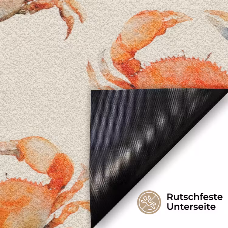 Krabben - Patroon - Oranje Deurmat klein 898 -antislip_DE