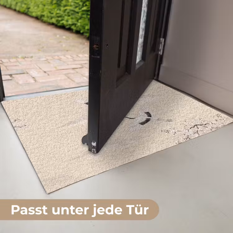 Kraanvogels - Bloesem - Beige Deurmat klein -USP_DE
