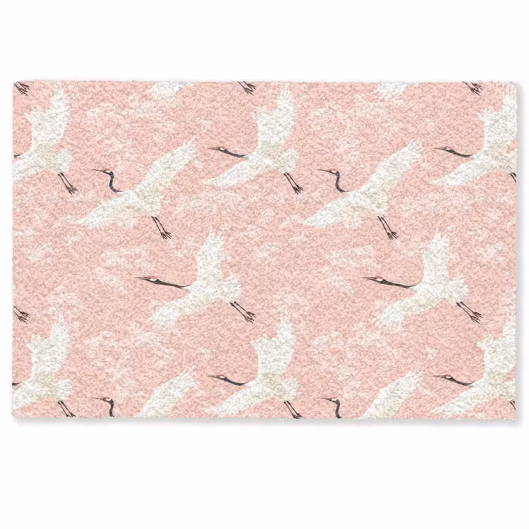 Kraanvogels - Bloesem - Roze Deurmat klein 898 -zkaufland3d