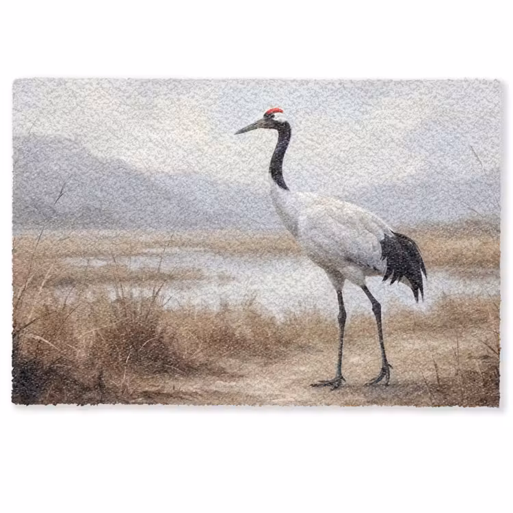 Kraanvogel - Natuur - Realistisch Deurmat klein -zkaufland3d