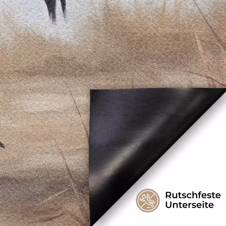 Kraanvogel - Natuur - Realistisch Deurmat klein -antislip_DE