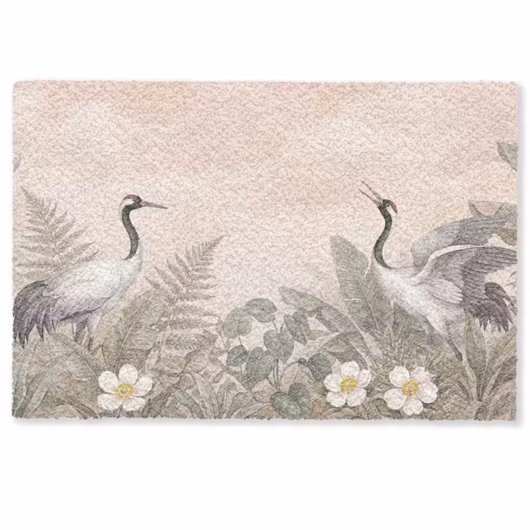 Kraanvogels - Natuur - Roze Deurmat klein -zkaufland3d