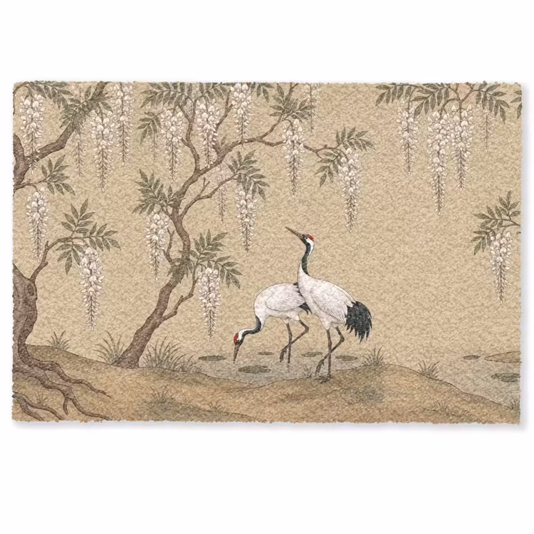 Kraanvogels - Water - Beige Deurmat klein -zkaufland3d