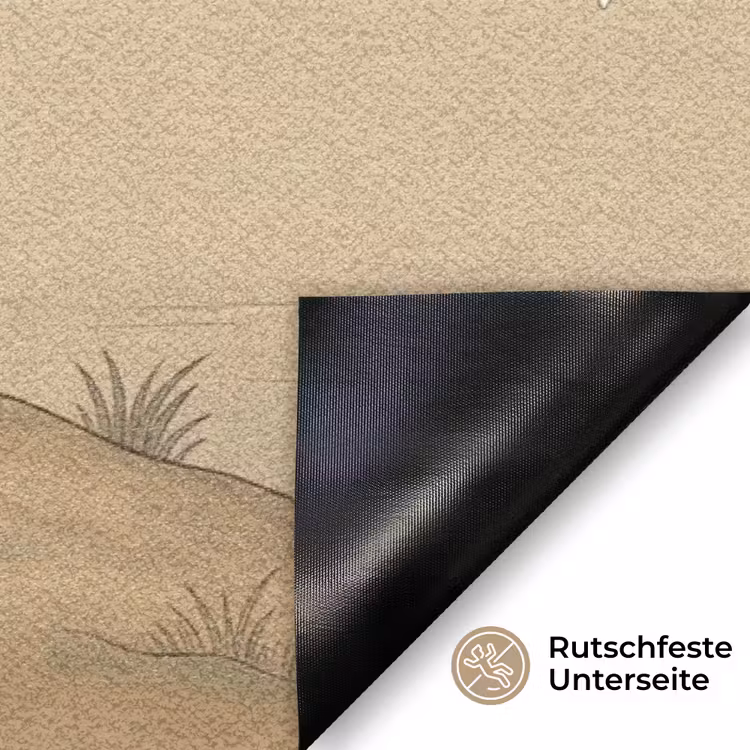 Kraanvogels - Water - Beige Deurmat klein -antislip_DE