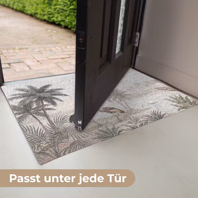 Kraanvogels - Palmbomen - Tropisch Deurmat klein -USP_DE